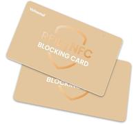 Volnamal RFID Purses for Women Blocking Cards Blocker for contactless Safe Cards Wallets Force Field max Card Protector scan Proof Card Theft Ultra (Golden, 2 Pack)