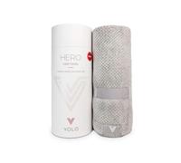 VOLO Hero Microfiber Hair Towel | Super Absorbent, Ultra-Soft, Fast Drying | Reduce Dry Time by 50% | Large, Premium Wrap Towel for All Hair Types | Anti-Frizz, Anti-Breakage, Hands-Free | Luna Gray