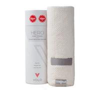 VOLO Hero Salt White Hair Towel | Ultra Soft, Super Absorbent, Quick Drying Nanoweave Fabric | Reduce Dry Time by 50% | Large Towel Wrap for All Hair Types | Anti Frizz & Anti Breakage | Microfiber