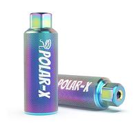 Volo Polar-X Bike Pegs BMX Accessories 3/8 Inch 1 Pair Solid Axles Rear Front Foot Resting Street Stunt Aluminum alloy Non-Slip Light Weight Bicycle Kids Cycling Scooter (Rainbow)