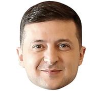 Volodymyr Zelenskyy (Smile) Celebrity Mask, Flat Card Face, Fancy Dress Mask