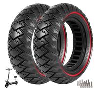 VOLOHAS 10 x 3 Solid Rubber Tyres 255 x 80 Solid Tyres for Kugoo M4/M4 pro/Kaabo Wolf Warrior/Mantis 10/Dualtron Zero 10X Electric Scooter 80/65-6 10 Inch Honeycomb Tyres Non-Slip Puncture Proof (Red