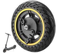 VOLOHAS 60/70-6.5 Solid Tire with Drum Brake Hub for Ninebot Max G30/G30 D2/G30E/G30LP, 10x2.5 Electric Scooter Front Wheel Front Tire with Drum Brake