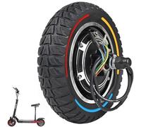 VOLOHAS Full Tyre Rear Wheel Scooter Motor with Solid Rubber Tyres 10 Inch Drive Wheel 48 V 500 W for Kugoo M4/M4 Pro Electric Scooter Motor with Wheel Tyres, 10 x 2.5 - 6.1 Solid Tyre Replacement