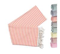 Volope Turkish Beach Towels Sand Free Travel Beach Towel, Oversized 39×71 Striped Bath and Swim Blanket, 100% Cotton, Fast Dry