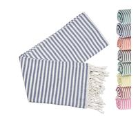 Volope Turkish Beach Towels Sand Free Travel Beach Towel, Oversized 39×71 Striped Bath and Swim Blanket, 100% Cotton, Fast Dry