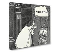 Volpone Adoring His Treasures by Aubrey Beardsley Canvas Print | Gallery Wrapped 30mm Frame Wall Art | 14x14 inches | Ready to Hang | Classic Picture | Living Room Bedroom Lounge Office