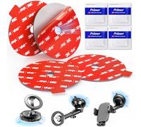 volport Adhesive Sticky Pads for Suction Cup Mount: Double Sided Heat Resistant Mounting Tape - 4 Pcs 75 mm Extra Strong Replacement Sticker for Car Dashboard & Windscreen