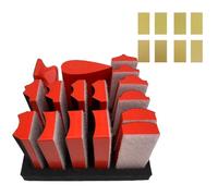 VOLSIVE 16pcs Hook and Loop Sanding Block Kit with 40pcs Sandpaper Sheets,Interchangeable Assorted Contoured Profile Sanding Pad Tools Set,Hand Sand Chassis for Wood Furniture,Auto Paint and DIY