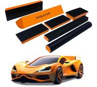 VOLSIVE 7pcs Hand Sanding Block Set, Rectangle Handheld Sanding Pad, Hook and Loop Interchangeable Assorted Shapes, for Sanding or Polishing in Auto Body and Paint Shops - Orange