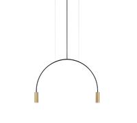 Volta Pendant Black/ Gold 2 Light Sources