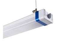 VOLTACON LED Tri-Proof Ceiling Light IP65 Water Proof Dual Light Colour 4000K/5700K Warehouse, Office, Storage, Garage, 150cm/5ft 65Watt