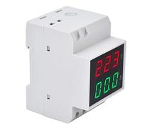 Voltage Ampere Meter, Digital Voltage Ampere Meter DIN-RAIL High Accuracy Double Display Voltmeter Ammeter AC80-300V AC0-99.9A