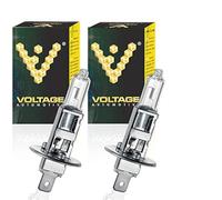 Voltage Automotive H1 Headlight Bulbs 12V 55W Standard Halogen Headlamp for Passenger Car Low Beam High Beam Fog Light Daytime Running Light E-Mark, Set of 2
