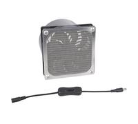 Voltage Cooling Fan with Round Duct Connector, 120mm 12V Exhaust Blower Module for Engraving Work Area and Electronics Repair Room Cabinet Blower Enclosure Vent Low Fan Worktable Exhaust Engraving