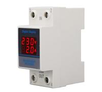 Voltage Current Meter Digital Display LED Dual Screen AC50 500V 0 63A High Accuracy DIN Rail Mount for Home Industrial Use