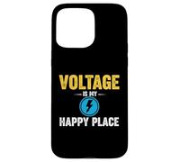 Voltage Is My Happy Place Electrician Lightning Case for iPhone 15 Pro Max