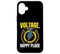Voltage Is My Happy Place Electrician Lightning Case for iPhone 16 Plus