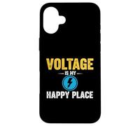 Voltage Is My Happy Place Electrician Lightning Case for iPhone 16 Plus