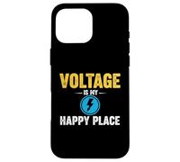 Voltage Is My Happy Place Electrician Lightning Case for iPhone 16 Pro Max