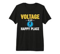 Voltage is My Happy Place Electrician Lightning Premium T-Shirt