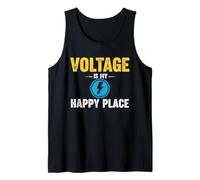 Voltage is My Happy Place Electrician Lightning Tank Top