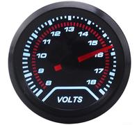 Voltage Meter Gauge 12V 2 Inch 52mm Black Face for Cars Trucks Motorcycles Dashboard Fit