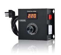 Voltage Regulator, 10000W AC 220V Electronic Voltage Regulator, SCR High Precision Adjustable Single Phrase Motor Fan Speed Controller Dimmer Thermostat with LED Display