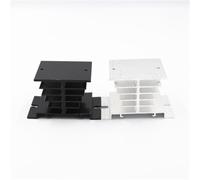 Voltage relay Single-phase solid state relay Transparent shell plastic cover shell Small solid rail radiator seat SSR-40DA 25DA(1PCS radiator)