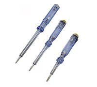 Voltage Tester Screwdriver 3 Pack, Electrical Mains Tester Pen 100-250V with Magnetic Flat Head Tip and Pocket Clip, Insulated Electric Tester Screwdriver for Sockets, Switches and Terminals, 3 Sizes