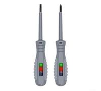 Voltage Tester Screwdriver, Magnetic Tip Electric Pen with LED Indicator for 6-250V AC Circuit Detection, Slotted and Cross Bit Set, 2 Pack