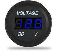 Voltage Testers DC 12V LED Display Voltmeter Digital Display Voltmeter Waterproof Meter for Car Motorcycle 6-30V Blue