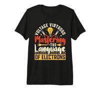 Voltage Virtuoso Mastering The Language - Electrician Premium T-Shirt