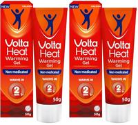 VoltaHeat Warming Gel from the Voltarol Family, Fast-Acting Warmth in 2 Minutes, Gentle Warming Action, Non-Medicated, Absorbs Fast, Non-Sticky and Non-Greasy, No Strong Smell, 50 g (Pack of 2)