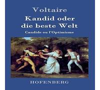 Voltaire Kandid oder die beste Welt:Candide ou l'Optimisme Hardcover Book in White Voltaire White