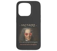 Voltaire Philosophy Quote Conquer Seduce Funny Case for iPhone 15 Pro