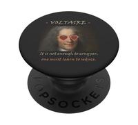 Voltaire Philosophy Quote Conquer Seduce Funny PopSockets Adhesive PopGrip