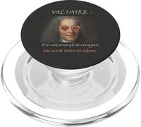 Voltaire Philosophy Quote Conquer Seduce Funny PopSockets PopGrip for MagSafe