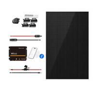 VOLTANIC 200W Solar Panel Kit | All-Black Module, 15A MPPT, Cables & Mounts | for 12V Off-Grid Systems in Motorhomes, Narrowboats, and Sheds