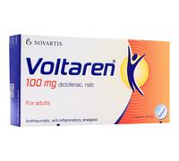 Voltaren Diclofenac Sodium 100mg Suppositories (5's) - Pain Relief, Anti-inflammatory, Analgesic & Antipyretic