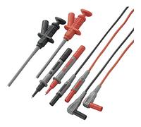 VOLTCRAFT MS-6 Safety Test Lead Set [Slat Connector 4mm - Test Point] 1.20m Black Red 1 Set