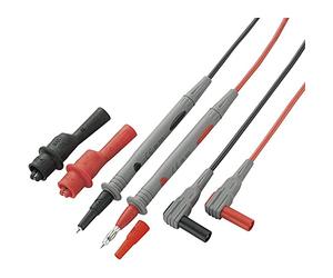 VOLTCRAFT Safety Testing Device, MS-2 MESSLEITUNGSSATZ, Hand-operated, Multimeter, 1000V, EN61010-031: 2008, 2x PVC test leads with probe tips and alligator clips