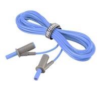 VOLTCRAFT VC8063470 Safety test lead Banana jack 4mm5.00 m; Blue; MSB-5010 A