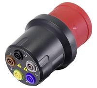 VOLTCRAFT VMA-3L 32 Messadapter CEE-plug 32A 5polig - female 4mm dark grey, Rot