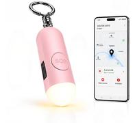 VOLTEK Safe Personal Alarm Anti Aggression 130 dB Bluetooth Tracker, Compatible with Apple FindMy iOS & Android, Self Defense Pocket Alarm, Security Keyring, LED Flash, SOS Button, USB-C