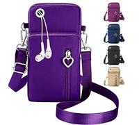 Voltic Phone Pouch for Women - Crossbody, Nylon Mobile Phone Bag with Long Strap, Ladies Cell Phone Shoulder Bag - Zip Purse with Coin Wallet - Birthday & Christmas Gifts