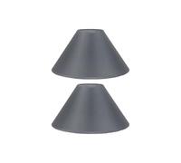 Voltico 2 Pack 12 Inch Cotton Coolie Lamp Shade Multiple Colors Modern Fabric Light Shade for Table Lamps and Chandelier (Grey)