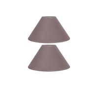 Voltico 2 Pack 12 Inch Cotton Coolie Lamp Shade Multiple Colors Modern Fabric Light Shade for Table Lamps and Chandelier (Brown)