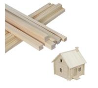 voltico 20 Pack Square Solid Wooden Sticks, 20"x0.4"x0.4",500mm x 10mm x 10mm - Natural Unfinished Wood Dowel Strips for DIY Crafts, Model Making & Woodworking, Easy to Cut/Sand/Drill/Paint