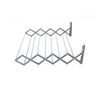 VOLTICO Extendable Wall Mounted Clothes Airer - Foldable Accordion Laundry Drying Rack, Rust-Resistant Metal, Space-Saving Multi-Bar Rail, 60 cm Wide, Extends 11.5-62 cm（grey）